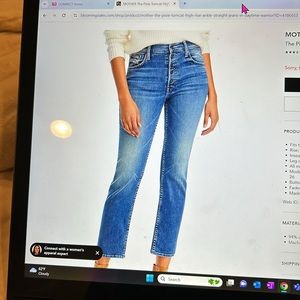 MOTHER Jeans - the pixie tomcat ankle size 28 high rise